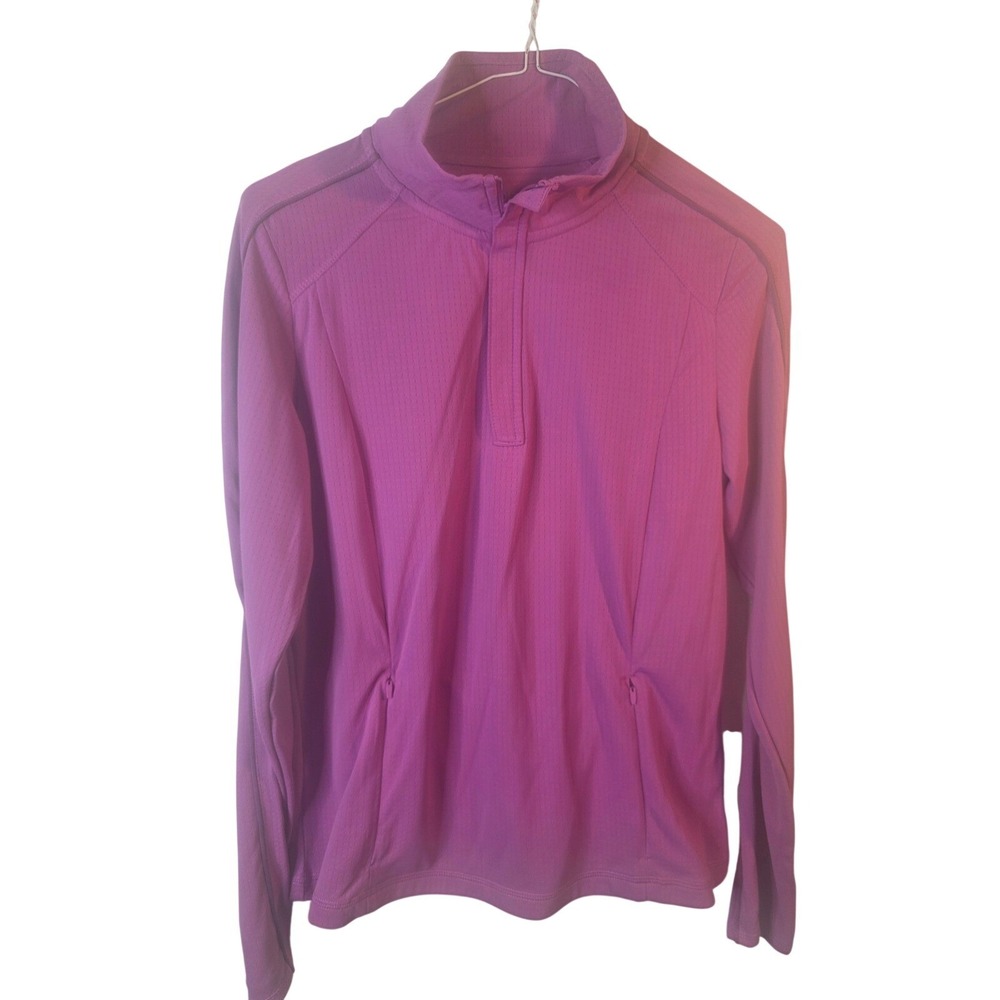 Mondetta Performance Luxury Womens Magenta Purple Quarter Zip Pullover Small